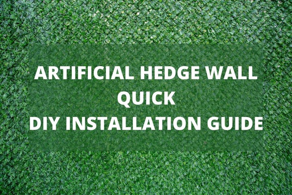 DIY Artificial Hedge Wall