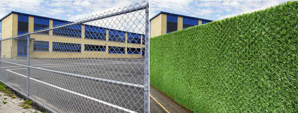 Application of grass fence panel